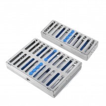 Stainless steel Dental Autoclavable Surgical Sterilization Box Sterilization Rack Dental Cassette File Burs Disinfection Tray
