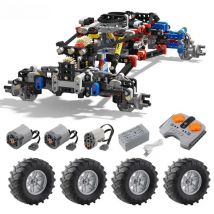 4WD Climbing Car Off-road Front Suspension System MOC Parts Kits 23798 15038 Tyre Compatible with LEGOed