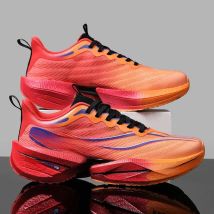 New Men's Carbon Plate Sneakers Outdoor Soft Sole Mesh Sports Shoes Running Shoes Light Anti-Slip Casual Couple Tennis Shoes