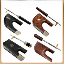 1pcs German Style 3/4-4/4 Upright Double Bass Bow Snakewood Ebony Frog + copper mounted Screw Button Colored Abalone shell part