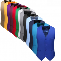 Royal Blue Vest Waistcoat Men's Brand New Slim-Fit V Neck Dress Vests Mens Formal Business Wedding Tuxedo Chaleco Hombre 6xl