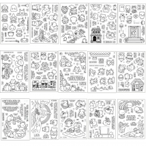 Halloween Bears Cats Bees Stamps And Dies Set Frightening Friends Corners Stamps for DIY Scrapbooking Cards Crafts 2022 New