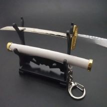 Anime Keychain Roronoa Zoro Samurai Sword Metal Key Ring Scabbard Keyring Katana Buckle Key Chain Unisex Jewelry Gift