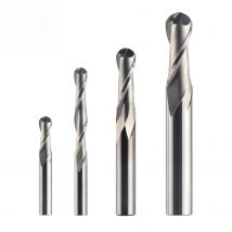 Dreanique 1pc Carbide Ball Nose End Milling Cutter 2 Flutes R0.5-R4.0 End Mill Router Bit for wood and aluminium