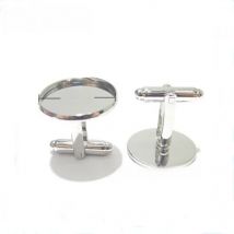 10 PCS Cufflinks Base Wholesale 16 MM Glass Cabochon Alloy Cuff Cufflinks Base Fit DIY Jewelry Material Handmade Boyfriends Gift