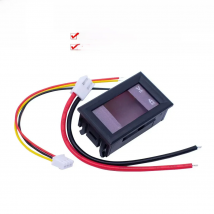 DC 0-100V 10A Digital Voltmeter Ammeter Dual Display Voltage Detector Current Meter Panel Amp Volt Gauge 0.28" Red Blue LED