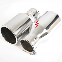 1PC All Kinds Of Sizes Universal Car Accessories 304 Stainless Steel Curly Flange Muffler Tip End Pipe For Toyota