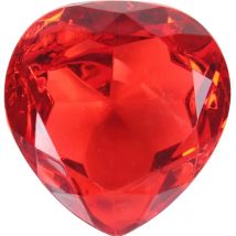 Plastic Big Heart Diamond Jewels Treasure Chest Crystal Gem Toy Art Party Home Decor DIY Centerpiece Craft   Wedding Festival