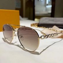 Vintage Pilot Metal Chain Sunglasses Women For Men 2025 New Sun Glasses Punk Luxury Brand Designer Popular Big Frame Sexy Shades