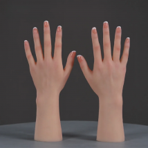 Dokier Realistic Silicone Material Female Hands Model Lifelike Silicone Female Hand Foot Mannequin for Hand Art Jewelry Display