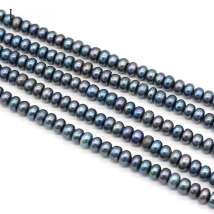 LVQIQI Natural Freshwater Pearl Oblate Black Beads Loose Bead For Jewelry Making DIY Charm Bracelet Necklace Earring Accessories