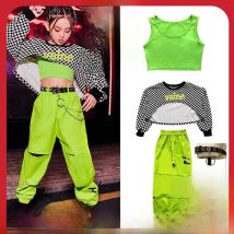 2023 Girls Jazz Dance Costumes Children'S Hip-Hop Street Dance Clothes Ballroom Hip Hop Dancing Clothes Stage Outfits DQS6223