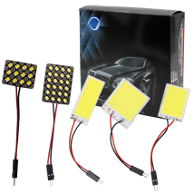 Big Promotion T10 COB 12 24 36 48SMD Festoon Dome BA9S 3Adapter LED Light Panel Car Interior Reading Map Parking Bulb Lamp DC12V
