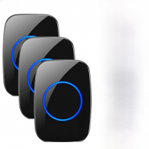 CACAZI Wireless Waterproof Doorbell 300m Range US EU UK AU Plug Home Intelligent Door Bell Chime 1 2 Button 1 2 3 Receiver