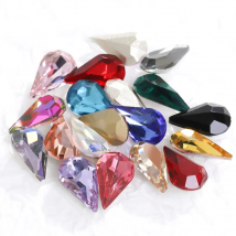 8x13mm Nail Art Rhinestones Glitter AB Color Crystal Stone Drop Shape Pointback Nail Gems Strass cristal pedras e cristais