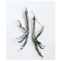 Gothic Raven Claw Talon Earring Punk Crow Bird Skull Wiccan Halloween Goth Jewelry