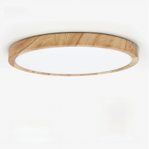 LVL LED Ceiling Light Wood Grain & White 3 in 1 Lighting Colors Home Lighting Kitchen Bedroom Bathroom Round Flush Ceiling Lamp