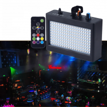 CHINLY 180 LEDs Strobe Flash Light Portable 35W RGB Remote Sound Control Strobe Speed Adjustable for Stage Disco Bar Party Club