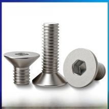 M2 M2.5 M3 M4 M5 M6 M8 M10 304 Stainless Steel Hex Socket Screw Countersunk Flat Bolts DIN7991 Motorcycle Metal Fasterner Screws