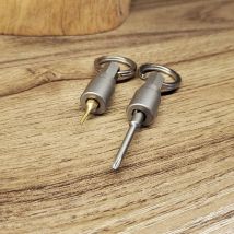 Mack Walker 1 Piece Titanium Alloy TC4 Magnetic Screwdrivers Base with Diameter 18mm TI Key Ring , Not Include Bit