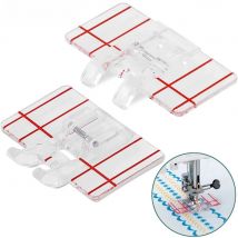 Plastic Border Guide Presser Foot Sewing Machine Parallel Stitch Sewing Foot for Low Shank Snap-On Sewing Machine Sewing Tools