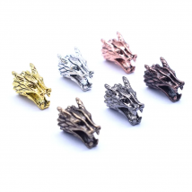 10 Pcs/ Lot 6 Colors Animal Style Alloy Dragon Beads for Jewelry Making Bracelets DIY Components Accessories Wholesale
