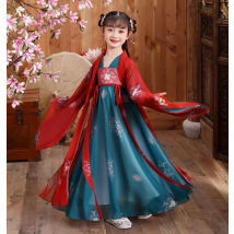 New Retro Chinese Hanfu Dress Imitation Chinese Tang Dynasty Girls Dress