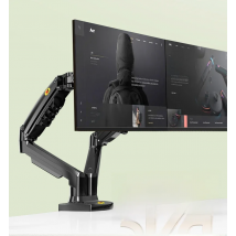 NB F160 Gas Spring 360 Degree Desktop 17"-27" Dual Monitor Holder Arm Full Motion Monitor Mount Bracket Load 2-9kg each