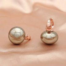 SHENJIANG New Trend Simulation Pearl Dangle Earrings For Women Wedding Jewelry Gift Fashion 585 Rose Gold Color Eardrop