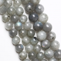 Natural Gray Labradorite Larvikite Stone Beads Round Loose Beads For Jewelry Making DIY Accessories 15'' Strand 4/6/8/10/12mm