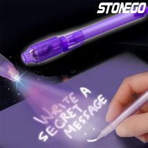 STONEGO Luminous Light Invisible Pen Magic UV Light Pen Secret Learning Magic Pen dla dzieci Party
