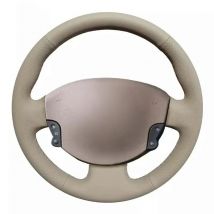 Car Steering Wheel Cover Soft Beige Artificial Leather For Renault Megane 2 2003-2008 Kangoo 2008 Scenic 2 2003-2009