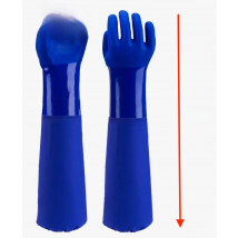 PVC Chemical Resistant Work Gloves Oil Proof Waterproof 65CM Long Cuff  Anti Acid Base Household Fishing Safety Wear