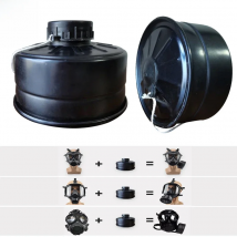 Level 2 Black 40MM Organic Ammonia Acid Gas Filter Cartridge Replaceable Filters Type Multi-gas Protect Safety For MF14 Mask
