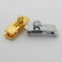 1-10-50sets 2 colors 47*16mm chrome color hot sale products turn lock for leather bracelet metal