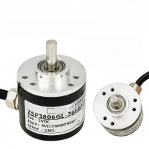 AUCHTEL 38mm Incremental Rotary Encoder 6mm D Shaft Optical Switch AB Z Phases 10-1024-3600 PPR 5-24VDC