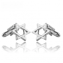 Hexagonal star Cufflinks For Mens Trendy Star of David Cuff Links French Shirt Ooffice Cufflink Buttons Christmas Gift