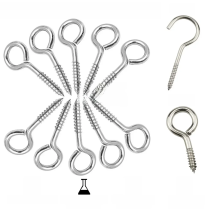 Self-tapping Hook Screw Large Heavy Duty Eye Hooks 30/20/10pcs Wood Sheep Eye Screws Large Hooking Bolt for Wood Securing Light