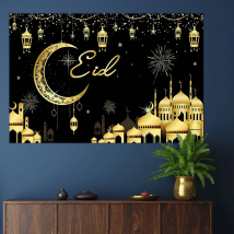 Eid Background Eid Mubarak Ramadan Kareem Backdrop Islam Muslim Party Supplies 2025 Ramadan Decoration For Home Eid Al-fitr Gift