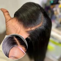 Wear Go Glueless Wig 30 34 Inch Bone Straight 13x6 HD Lace Frontal Wig Human Hair Pre plucked 6x4 Transparent HD Lace Front Wig