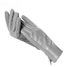 High grade women leather gloves,Genuine Leather Light grey warm women's winter mittens,Simple sheepskin gloves female-2226H