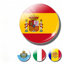 Spain National Flag 30MM Fridge Magnets Southern Europe Portugal Italy Bulgaria Malta Andorra Macedonia Croatia Slovenia Croatia