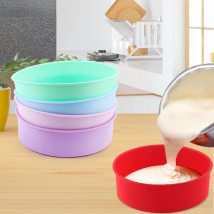 Round Silicone Cake Mold 4 6 8 10 Inch Silicone Mould Baking Forms Fondant Silicone Baking Pan For Pastry Cake Wax Pot Bowl
