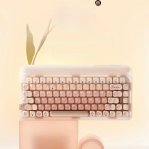 LOFREE Keyboard DOT Foundation Mechanical Keyboards with 3 Types Connection for Windows Mac OS/Pink GATERON Baby Racoon Switches