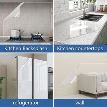 45 cm ölbeständige transparente Küchenwand statische Tapete abnehmbare Kontaktschutzfolie Wohnzimmer Schlafzimmer Wandaufkleber