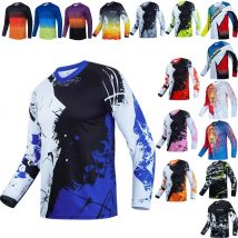 Dirt Bike Jersey Youth Long Sleeve Motocross Jersey Kids Mountain DH BMX Jersey Boys Enduro mtb Jersey Dirtbike Cycling Tops