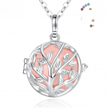 Eudora 20mm fashion Crystal Tree Cage Harmony Ball Chime Bell Pendant Angel Caller Bola Necklace for Baby Pregnancy Jewelry K168
