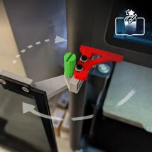 Door Hinge 180/270° for Bambu P1S/X1 V3 Adjustable Door Hinge for Bambu Lab P1 3D Printers