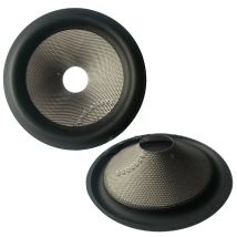 2pcs 5" Inch 125mm 25.5mm Core Speaker Cone Paper Basin Woofer Woven Fabrics Basin Drum Trumper Bass Repair Parts #4