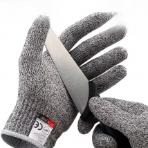 Level 5 HPPE Anti-Cut Gloves Kitchen Gardening Anti-Cut Knitted Gloves Anti-Thorn Wear-Resistant Glass Building Cutting Gloves